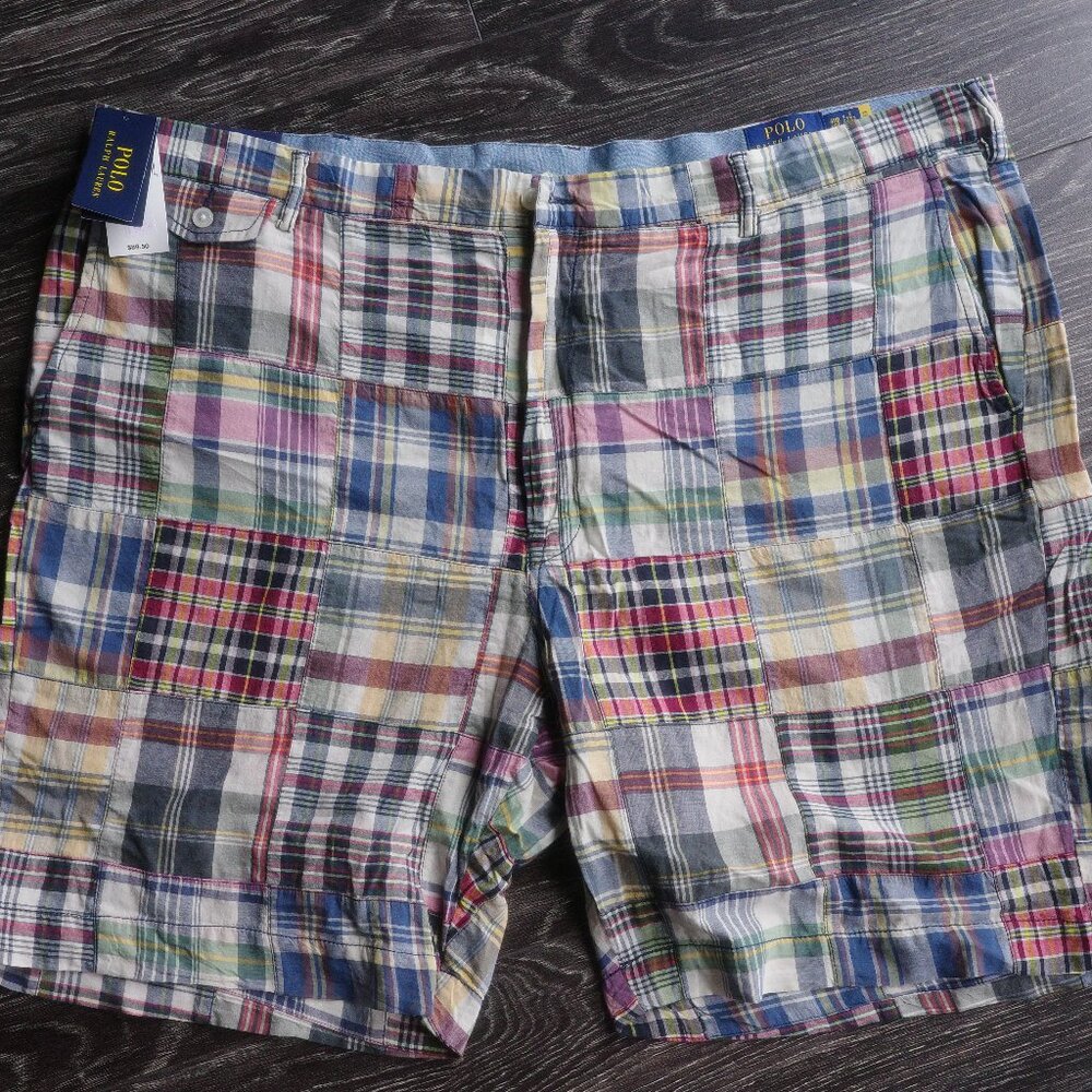 POLO Ralph Lauren Checkered Patchwork Plaid Shorts - Men's 48B/48G